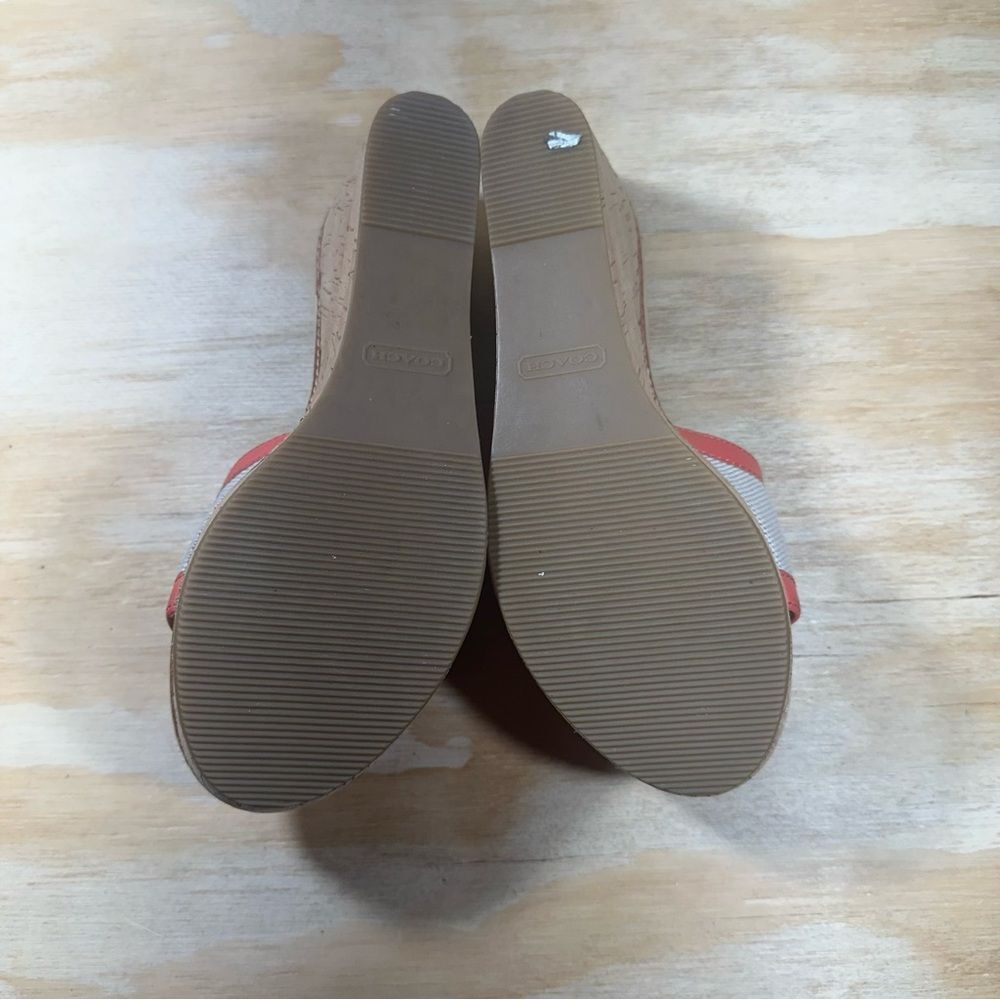 Coach Jesaca Pink Flower Sandals Women’s Size 6 - Picture 6 of 7